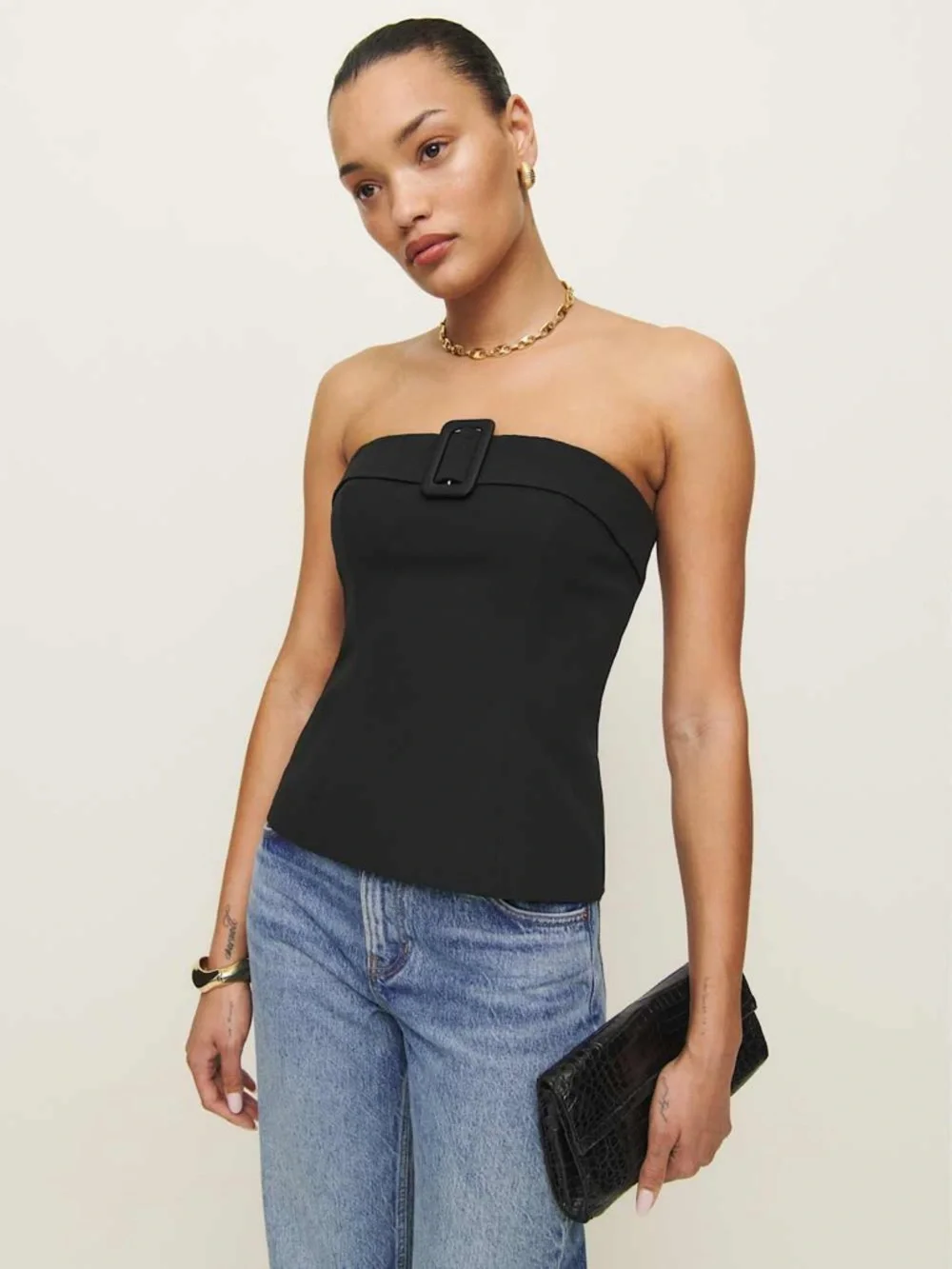 Reformation Aradia Top in Black